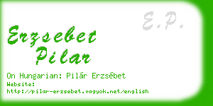 erzsebet pilar business card